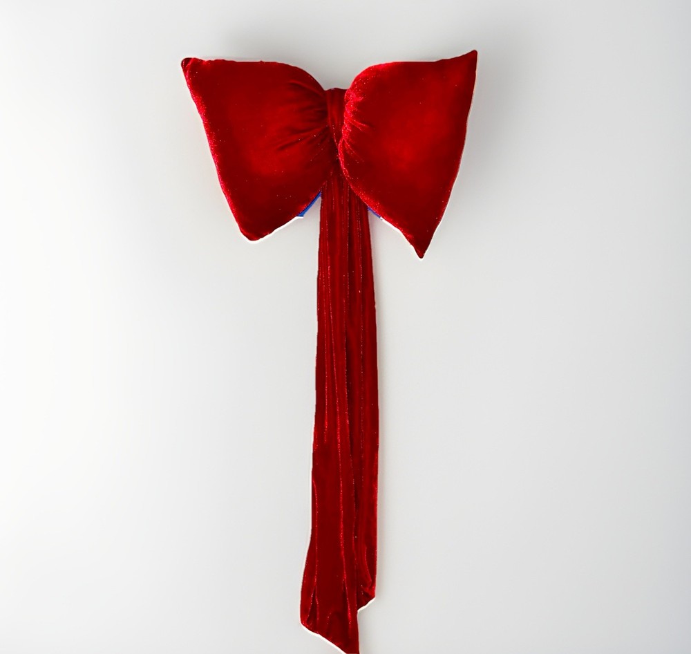 VIRAL Cupcakes And Cashmere Giant Velvet Bow For Wreath Gift Tree Topper 3 Ft