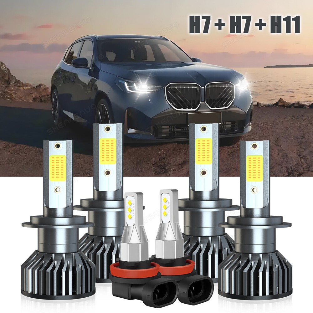 For BMW 328i 325xi 330xi 2002-2006 LED Headlight High Low Beam Fog Light Bulbs