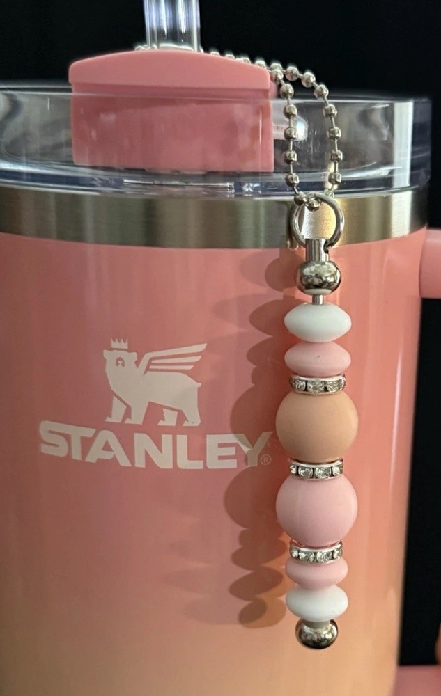 Stanley NEW LOVESHACKFANCY IBIZA CUP Charm, Straw Dangle  + Free Gift! Handmade.