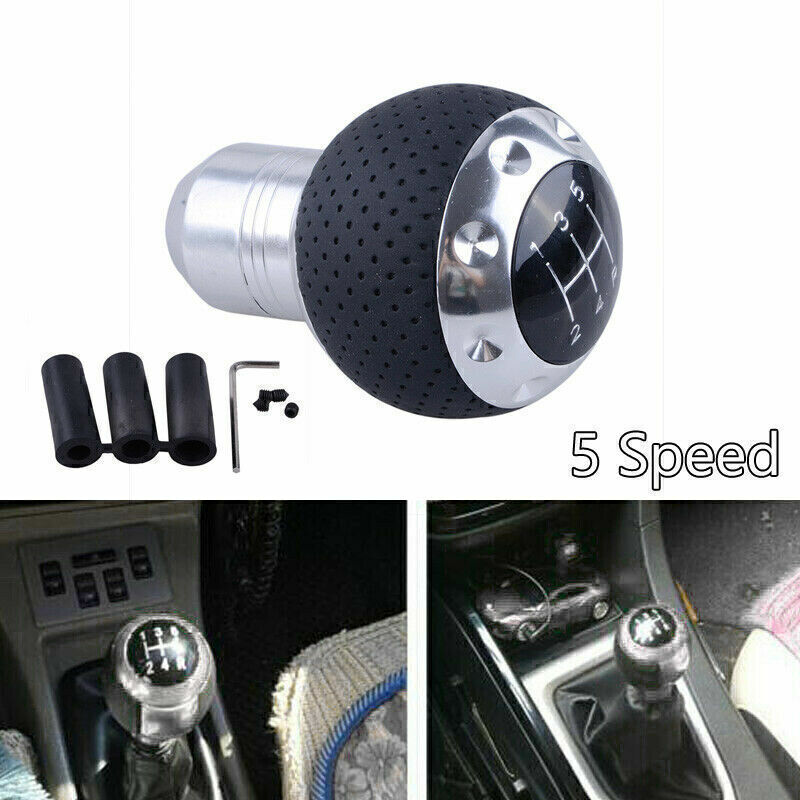 1* Silver Globe Ball Manual MT Gear Stick Shift Knob Lever Shifter Universal