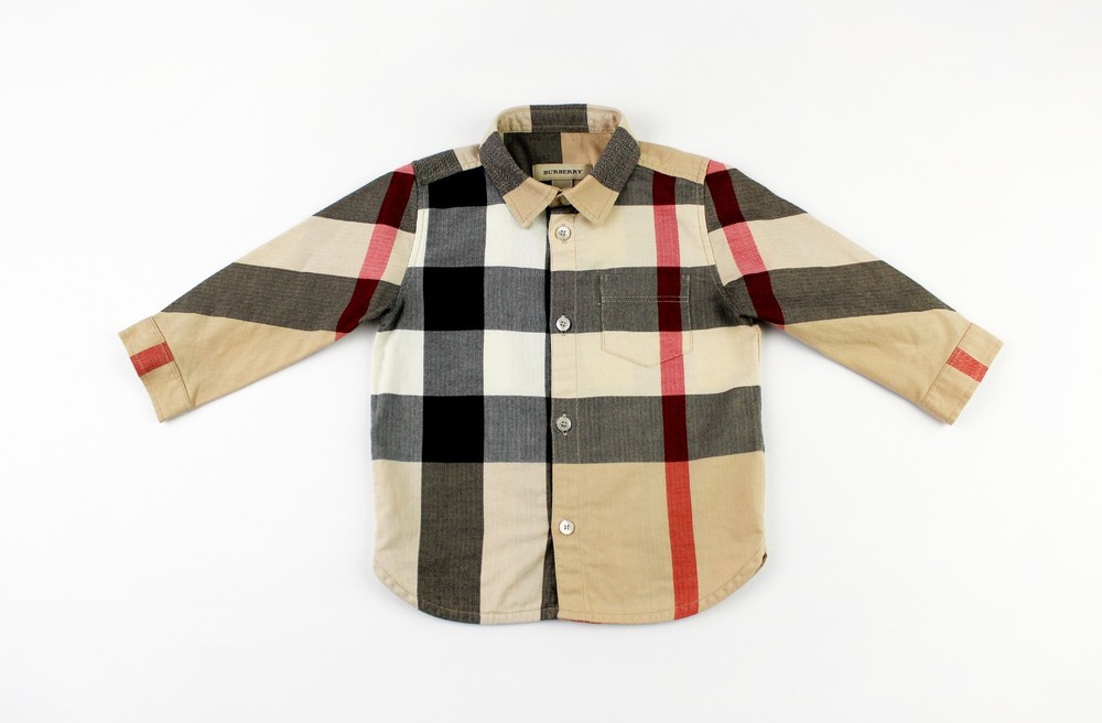 Burberry  Nova Check Shirt Brit London Plaid Japanese Boys Kids 12 Months 74cm