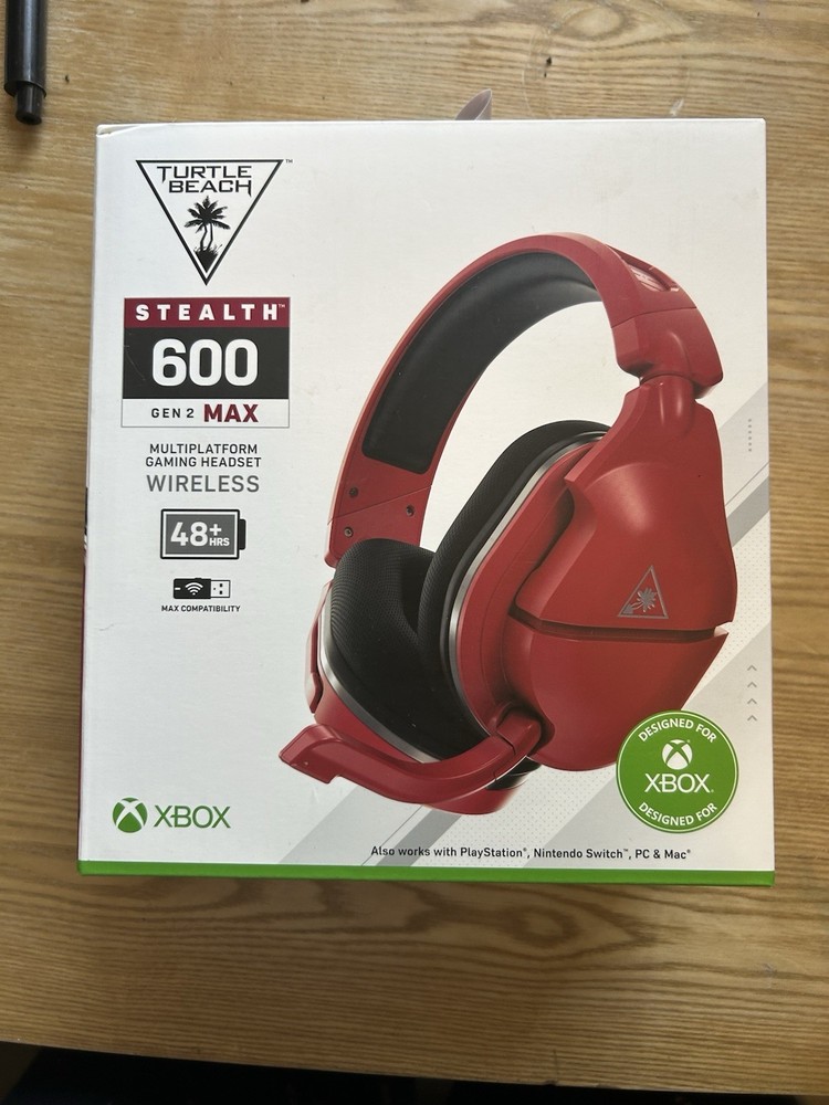 Turtle Beach Stealth 600 Gen 2 Max Wireless Headset Red 2.4GHz Boom Mic