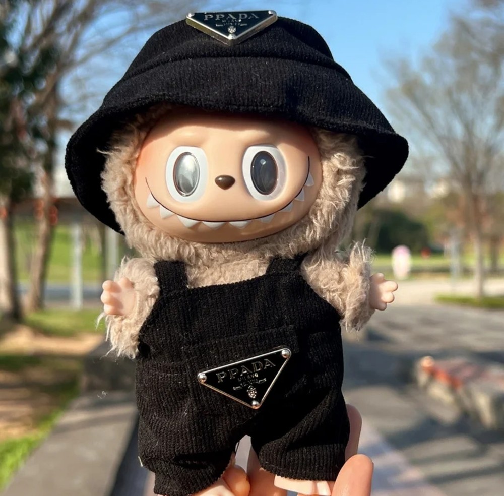 Labubu Doll Clothes Set - 2-Piece Outfit & Hat Accessory (Doll Not Included) 🌞🌻