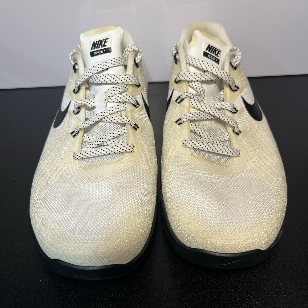 Nike Women's Metcon 3 Cross Training/Running Shoes White Black 849807-100 Sz 7.5
