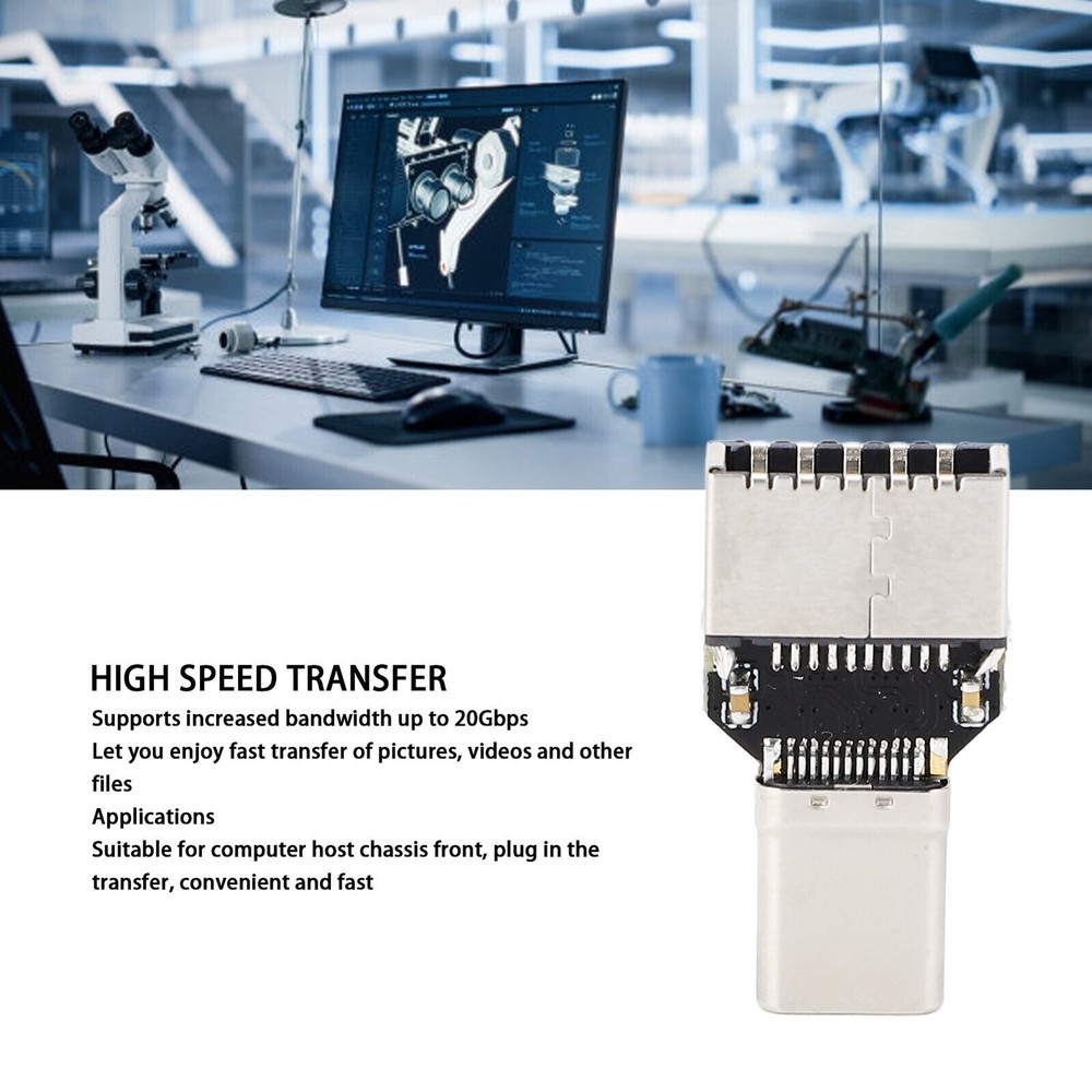 USB 3.0 Type C Male to Type E Female Adapter Plug and Play 20Gbps USB Type C