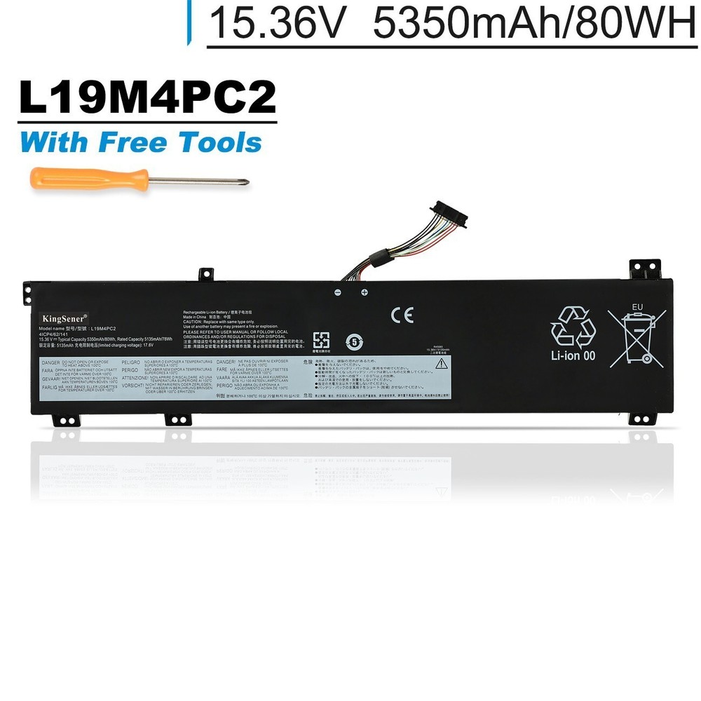 80Wh L19M4PC2 L19C4PC2 Battery For Lenovo Legion 5 15ARH05 5 15IMH05H 7I 15IMH