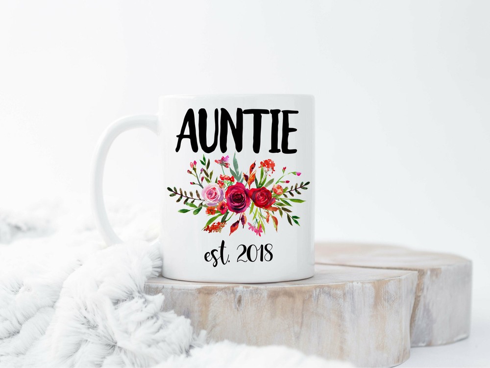 Personalized Auntie Mug Est Mugs New Uncle New Aunt New Auntie Pregnancy Reveal