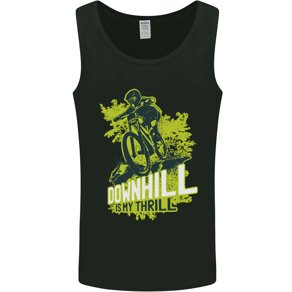 Downhill Mountain Biking My Thrill Cycling Mens Vest Tank Top
