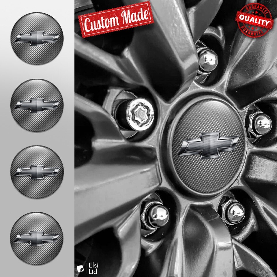 Chevrolet Wheel Cap Emblems 4pc Set Custom Rim Decals