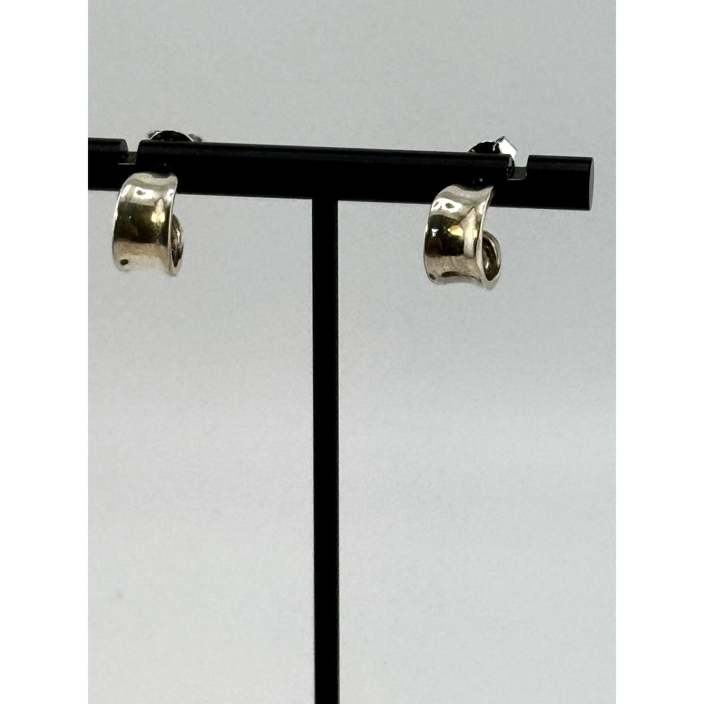 925 Sterling Silver Hoop Huggie Earrings