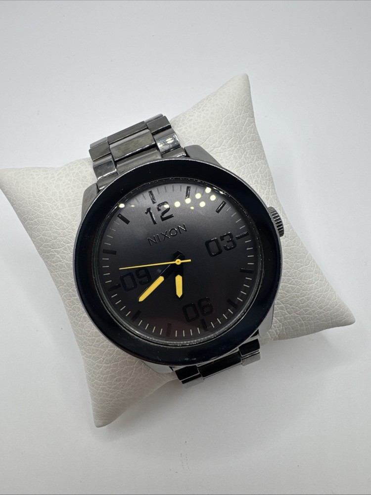 NIXON QUARTZ WATCH MENS TAKE CHARGE THE CORPORAL ALL BLACK NEW BATTERY