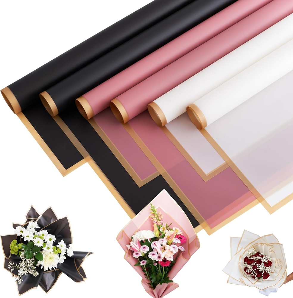 Premium Floral Bouquet Wrap for Fresh & Paper Flowers - Elegant Wrapping Paper