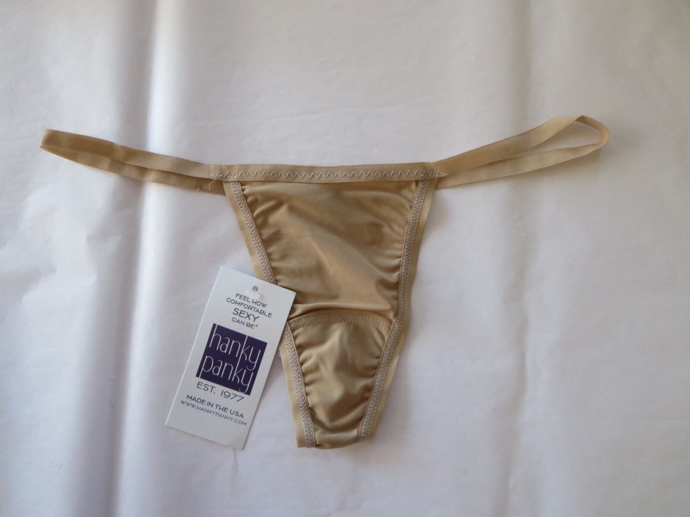 HANKY PANKY BREATHESOFT G-STRING THONG PANTY, #6J2054B, TAUPE, ONE SIZE, NWT