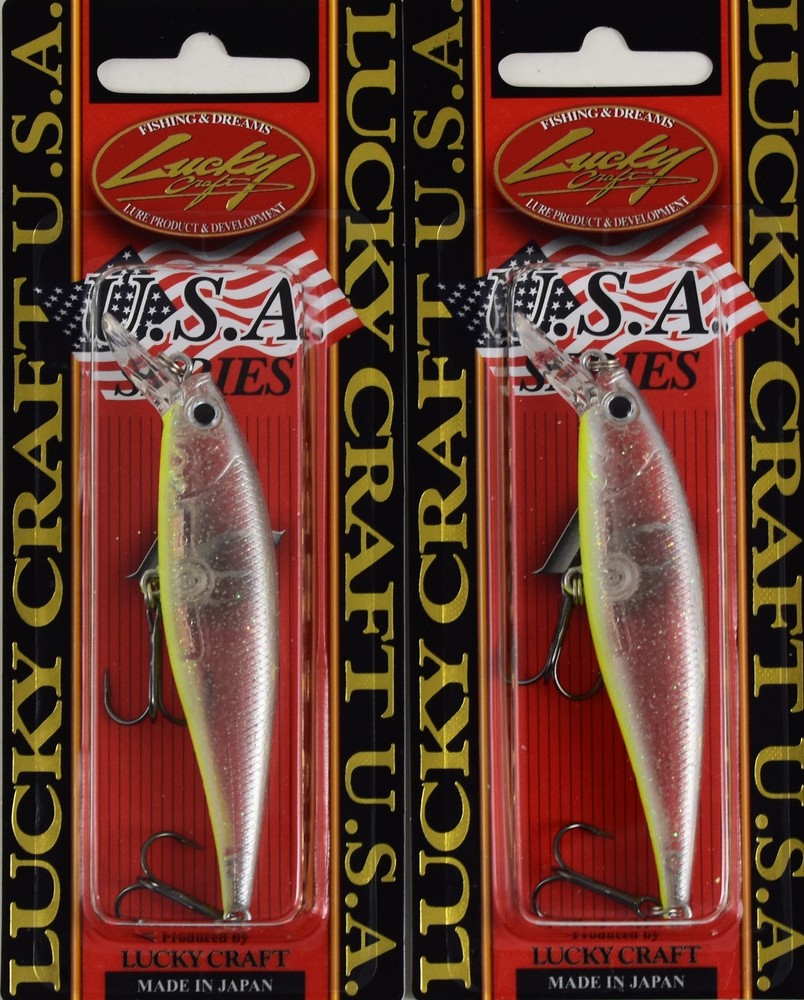 (LOT OF 2) LUCKY CRAFT POINTER 78SP 3/8OZ PT78SP-171 SKEET'S MAGIC H2221