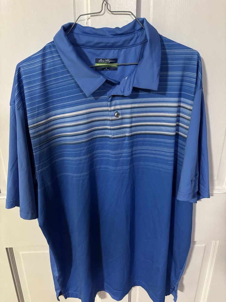Ben Hogan Golf Performance Polo Shirt Men's XL Short Sleeve Blue Polyester