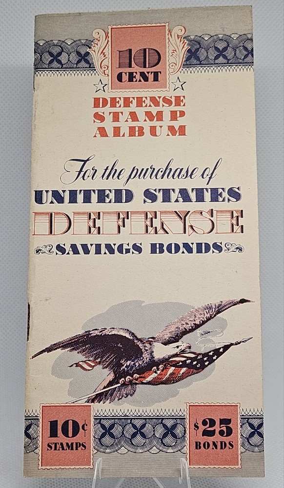 10 Cent War Defense Stamp Album War U.S. Defense With 2 Stamps FREE S&H!