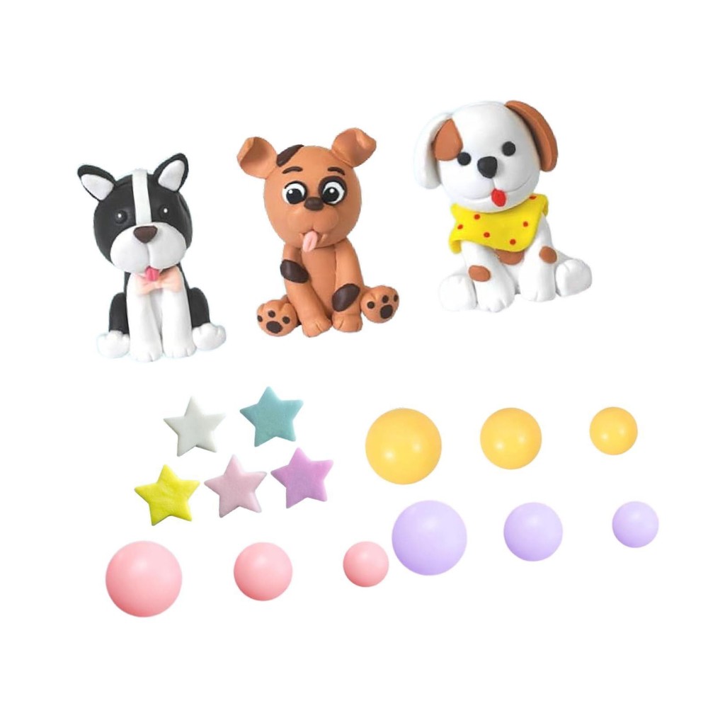 Dog Cake Toppers, Figurines Figures Cake Decorations for Girls Birthday