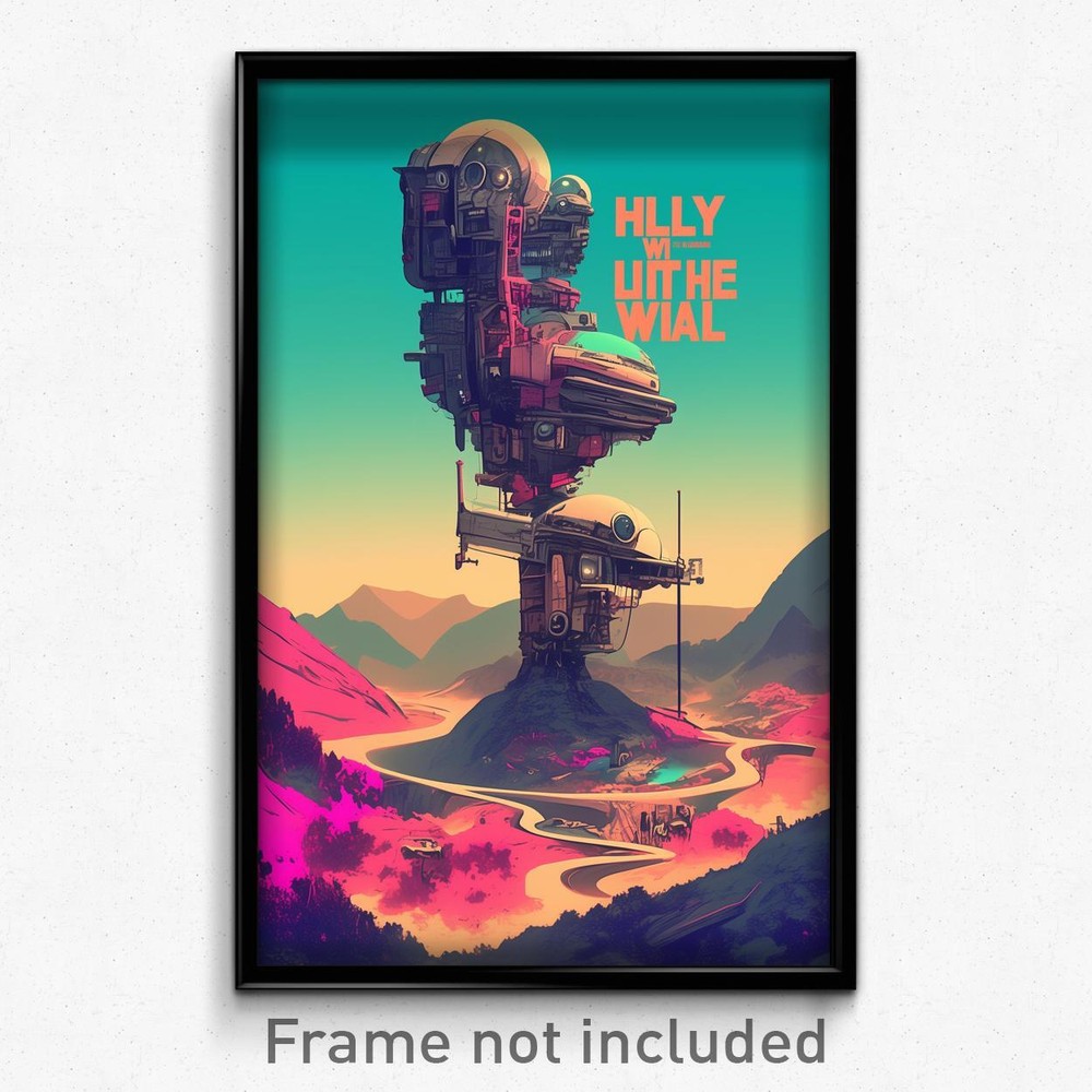 Psychedelic Trippy Retro Cartoon Movie Art Poster - Humble Valley Film Print