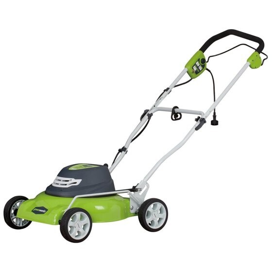 18-Inch 12Amp Corded Electric Lawn Mower with Steel Deck and 2-in-1 Mulching Discharge