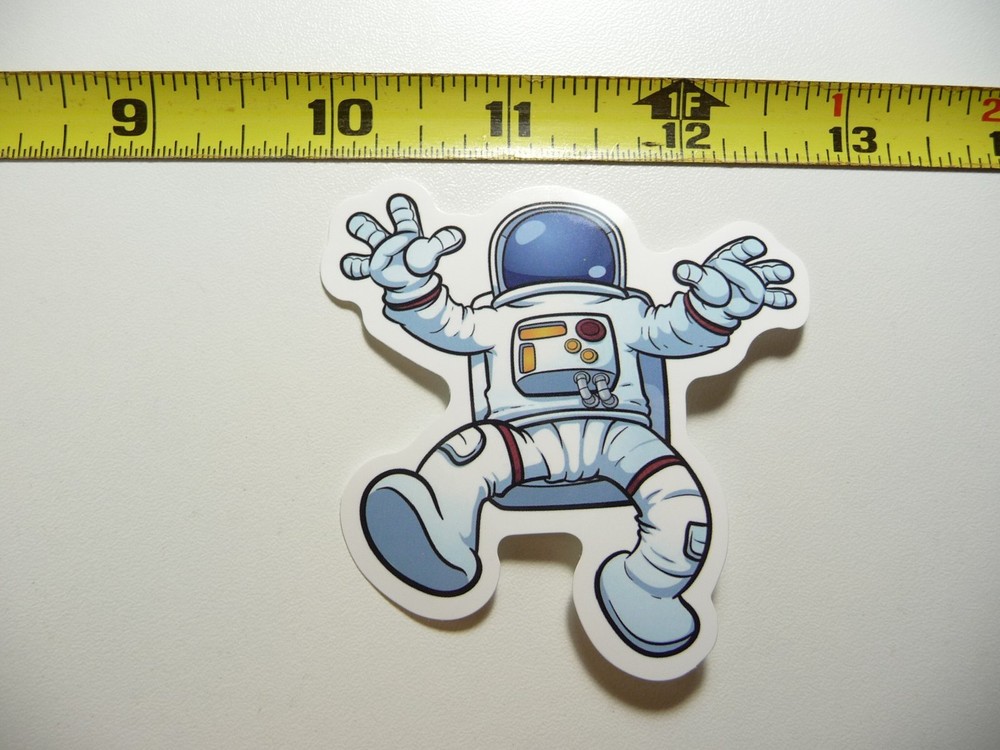 ASTRONAUT WALKING DECAL STICKER EXPLORATION OUTER GALAXY UNIVERSE