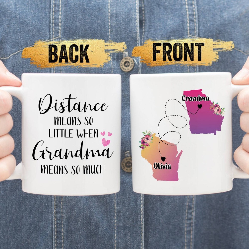Long Distance Grandma Mug Distance Means So Little When Grandma Grandma Mug