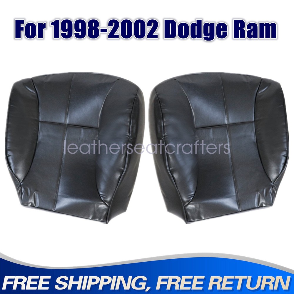 Dark Gray Front Bottom Seat Covers for 2000-2002 Dodge Ram 1500 2500 3500