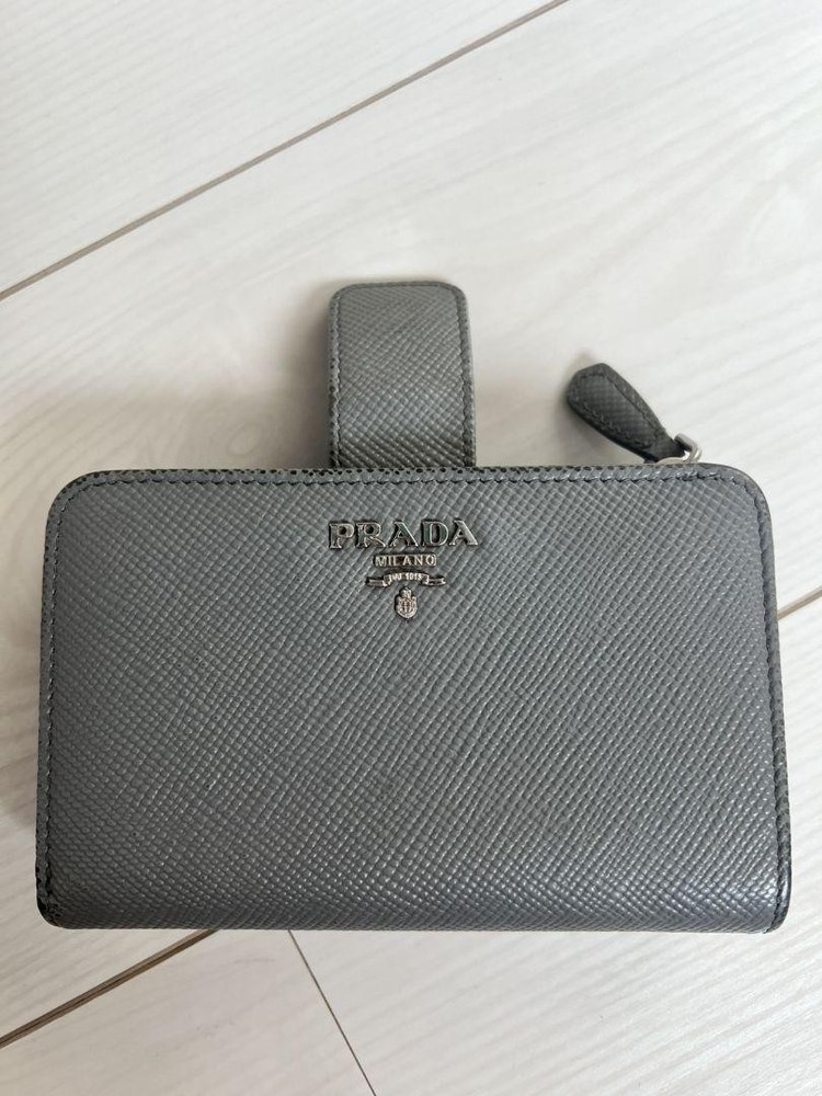 PRADA Gray Bifold Wallet