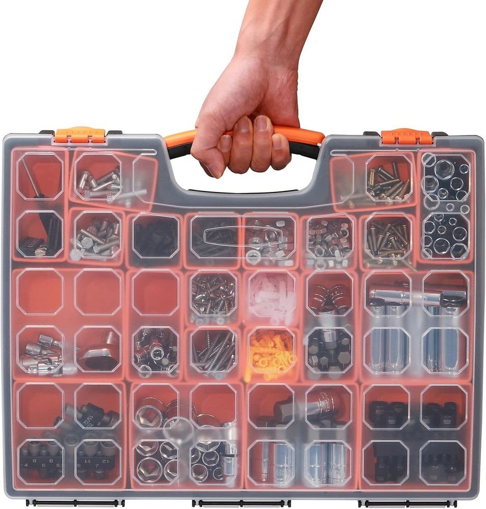 Professional 22-Bin Multi-Purpose Toolbox Organizer for Tools & Supplies