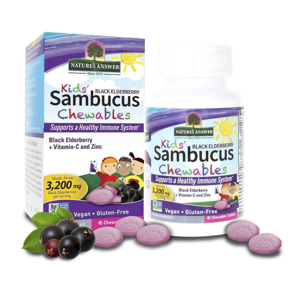 Sambucus Chewables Black Elderberry with C and