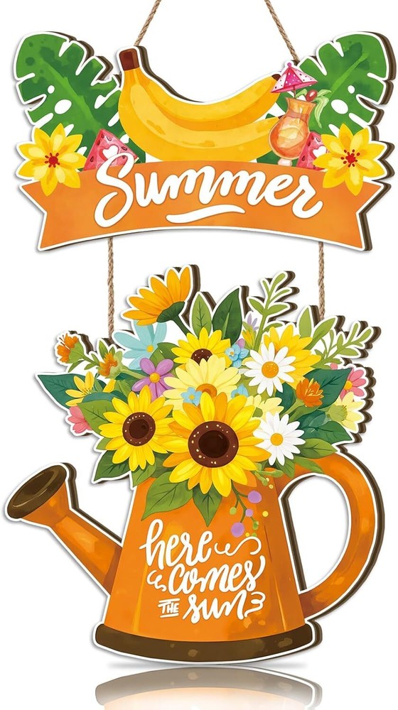 Sunflower Summer Welcome Sign for Porch or Door Decor