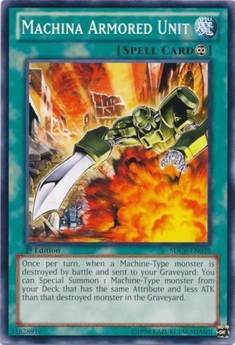 Machina Armored Unit SDCR-EN028 Common 1st Edition Lightly Played Yugioh Card
