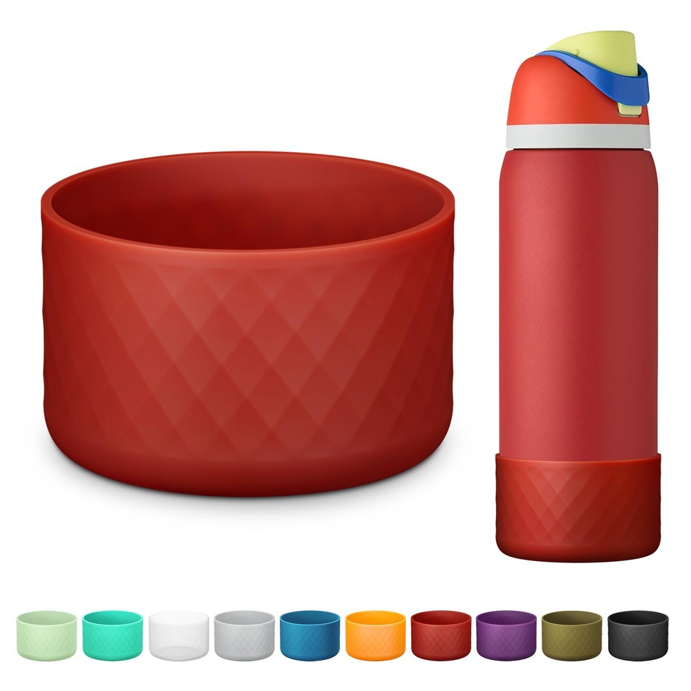 Silicone Boot for Owala Water Bottle 32 oz, Anti-Slip 32 Ounces, Red