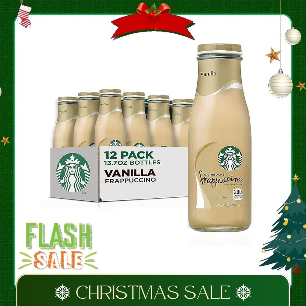 Starbucks Frappuccino Coffee Drink, Vanilla Flavor, 13.7 Fl. oz Bottles, 12 Pack