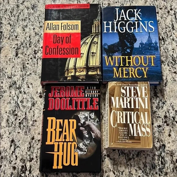 Lot of 4 Espionage Spy Action Novels Books