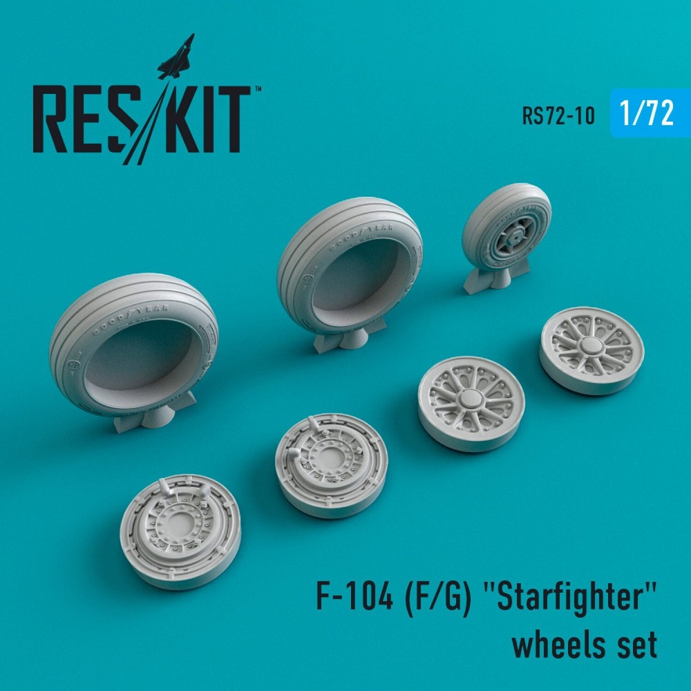 Lockheed F-104 F G Starfighter Wheels Set 1/72 ResKit RS72-0010 Model