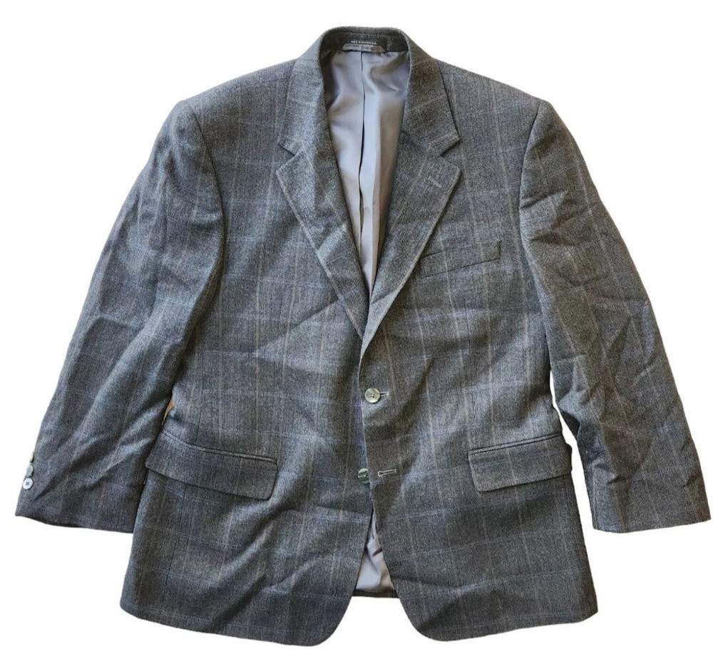 Haines & Bonner Men's SZ 42S Lambswool Sports Jacket Double Vented Two Button