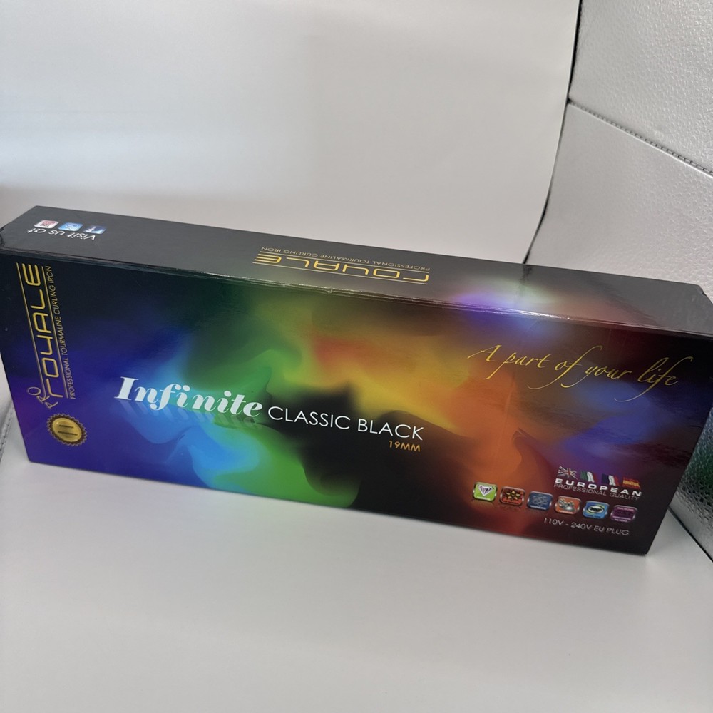 Royale PRO 19MM Tourmaline Ceramic Curling Iron for Salon-Quality Styling  