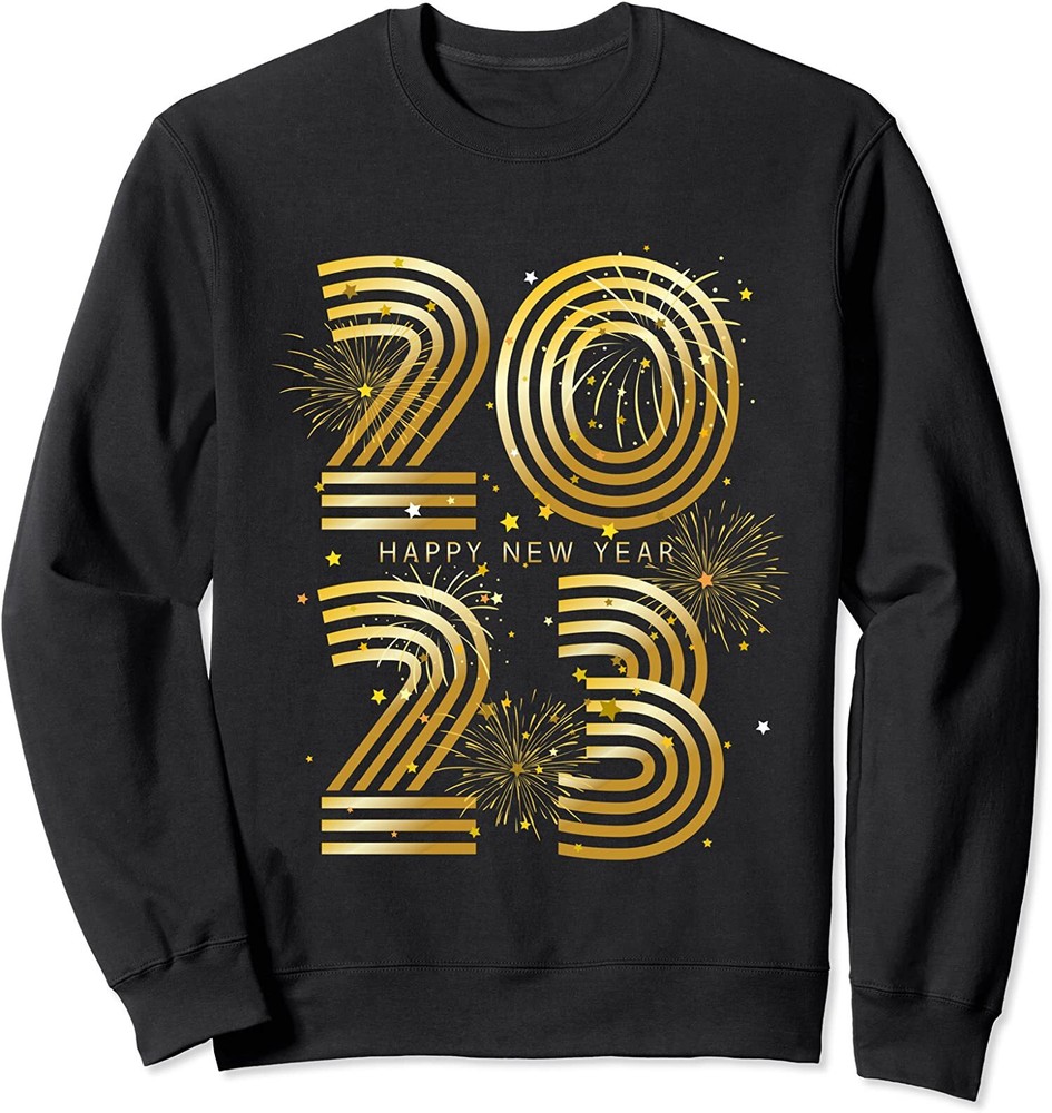 New Years Eve Party Supplies NYE 2023 Happy New Year Unisex Crewneck Sweatshirt-image