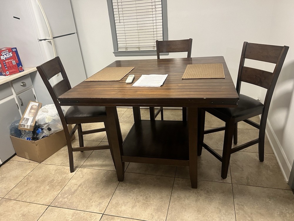 Coaster Gabriel 5-Piece Square Counter Height Dining Set - Cappuccino Finish