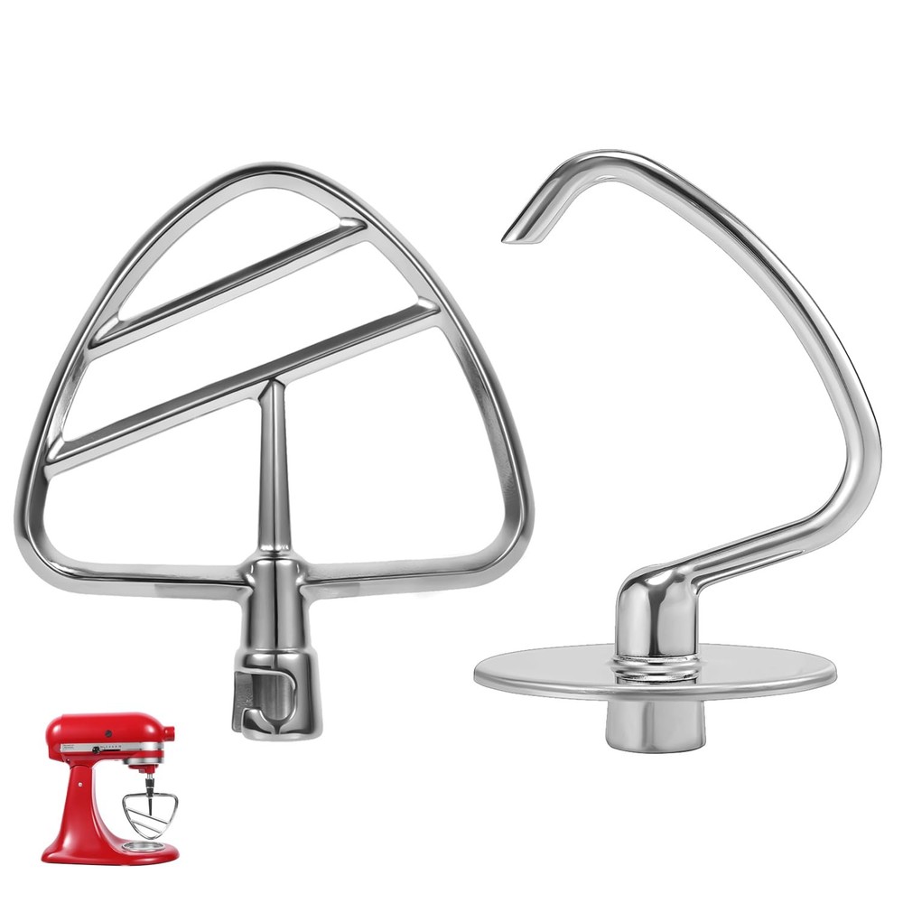 Dough Hook & Flat Beater Attachments for KitchenAid 4.5 QT Tilt-Head Stand Mi...