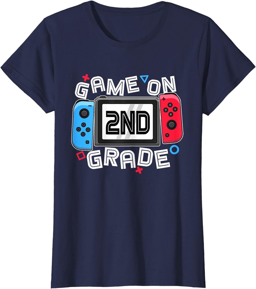 Back To School Game On 2nd Grade Funny Gift Ladies' Crewneck T-Shirt-image