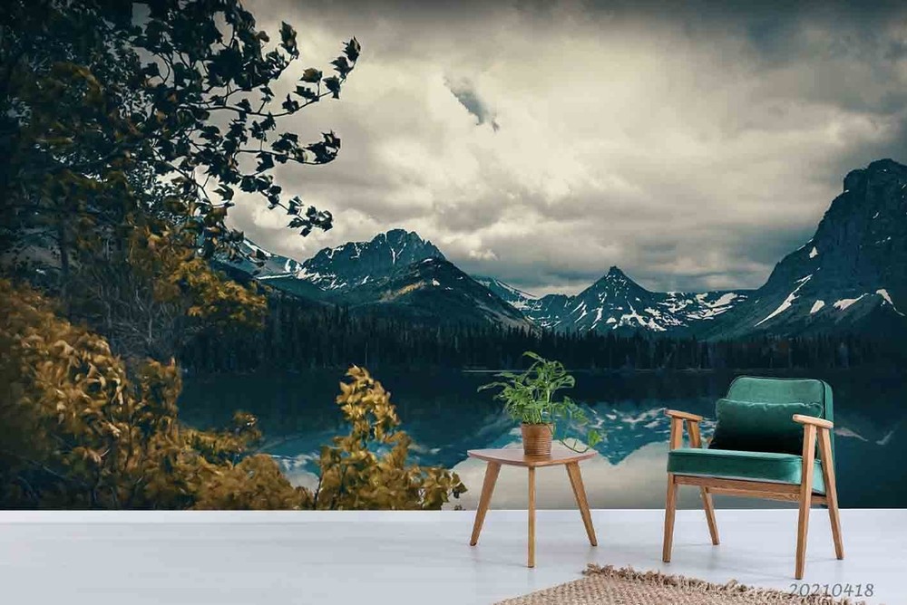 3D Sky Mountain Lake Landscape Wall Murals Wallpaper Murals Wall Sticker 5