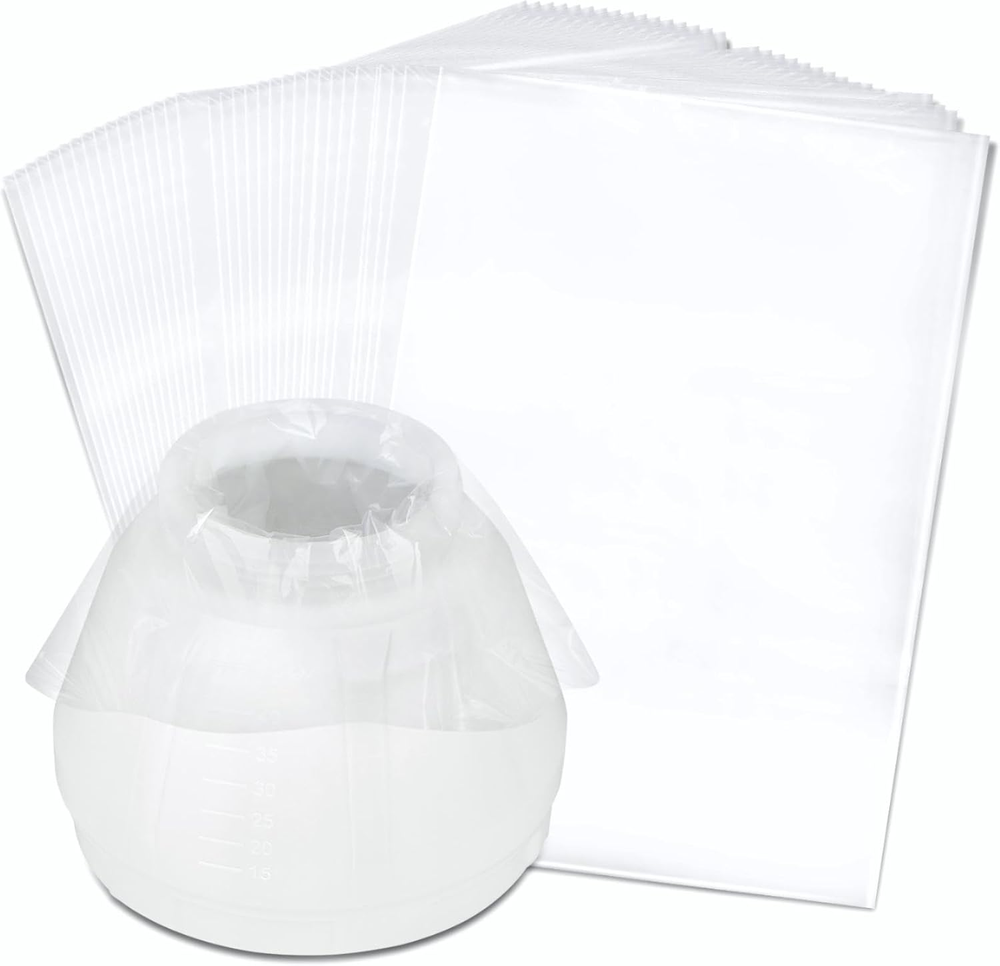 50 Pcs Clear Paint Sprayer Cup Liners 11.8x7.8 Inches for Easy Monitoring