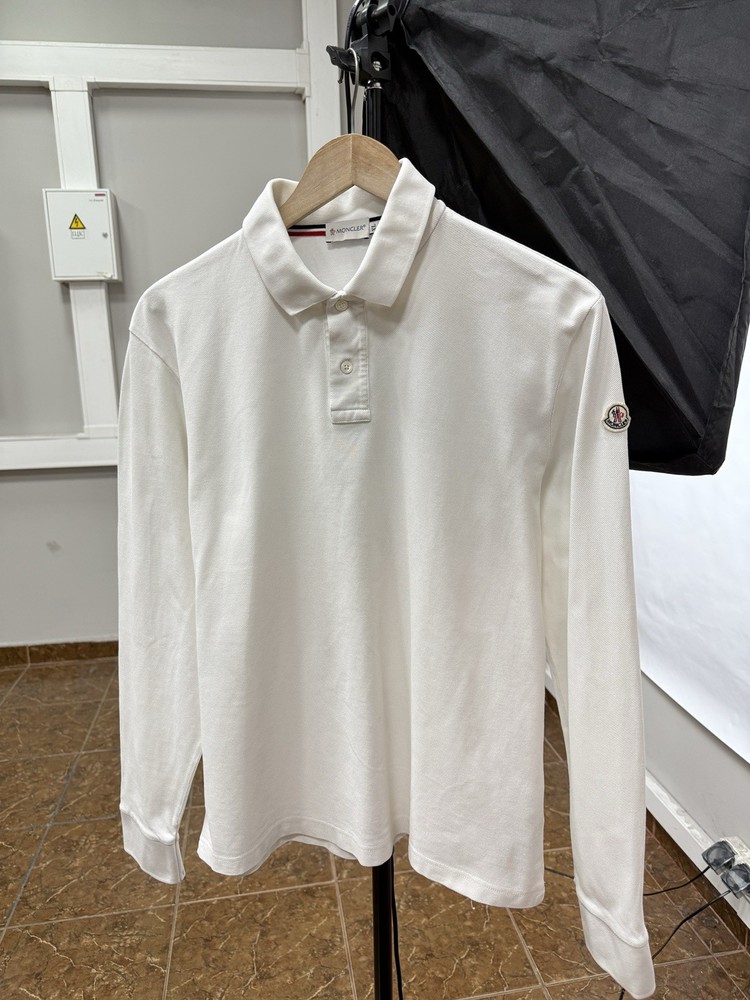 🇮🇹 Moncler Maglia Polo Long Sleeve Rare Retro Size XL