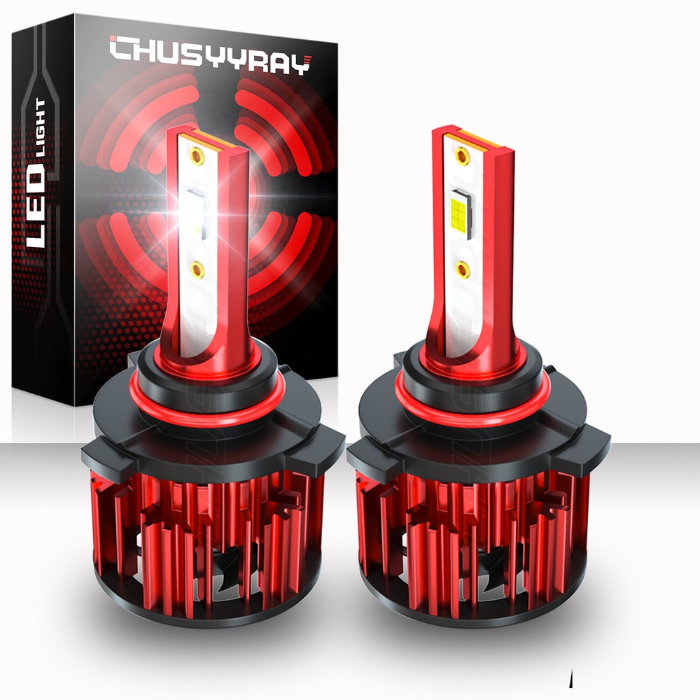 9012 HIR2 LED Headlights High Low Beam Bulbs 100W 600% Brighter 6000K Cool White