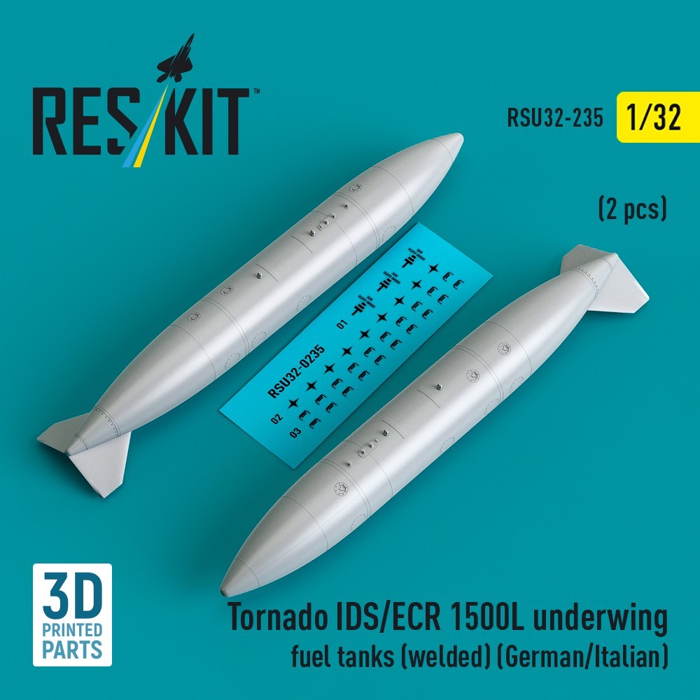 Aircraft Fuel Tanks Tornado Welded 1500L 1/32 Resin Weapons ResKit RSU32-0235