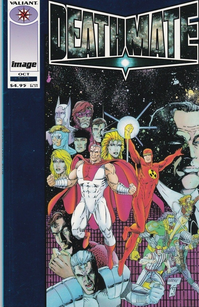 DEATHMATE BLUE FOIL COVER  VALIANT & IMAGE CROSSOVER NMT 1ST PRINT  1993