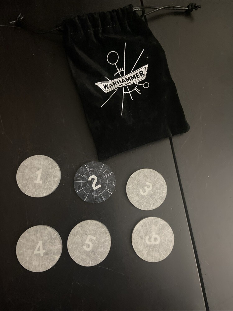 Indomitus Limited Edition Objectives and Dice Bag Warhammer 40k Tokens Promo OOP
