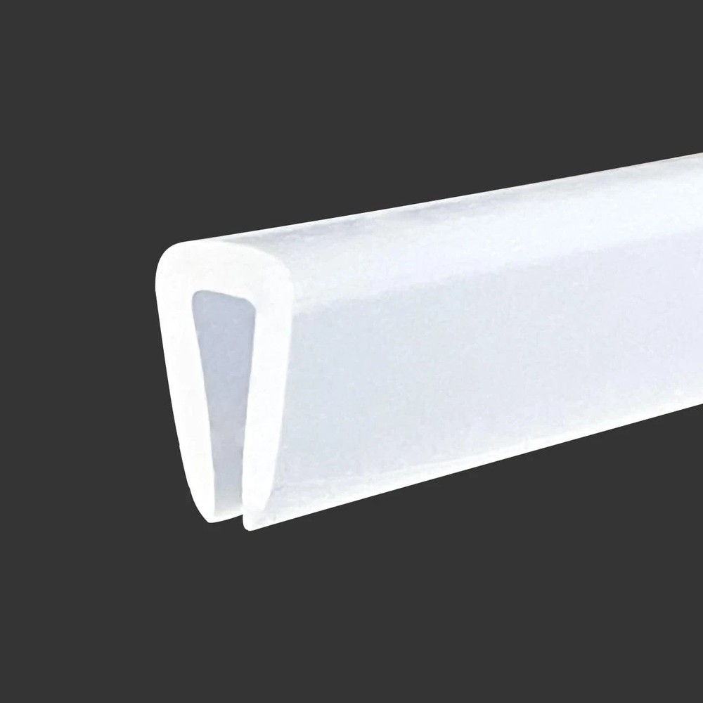 Clear Rubber Edge Trim, U Channel Silicone Rubber Edge Trim, 1/8