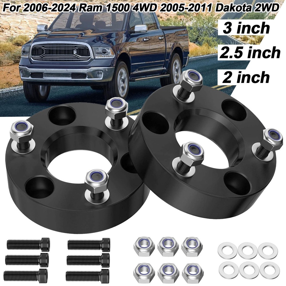 2-3 Inch Leveling Lift Kit for 06-24 Dodge Ram 1500 4WD & 05-11 Dakota 2WD